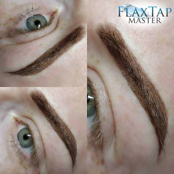 Брови в ручной технике напыления FlaxTap