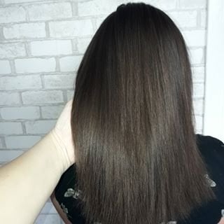 Стрижка на длинные волосы шоколадный цвет волос коричневый, фото - Парикмахер Юлия Бабаскина