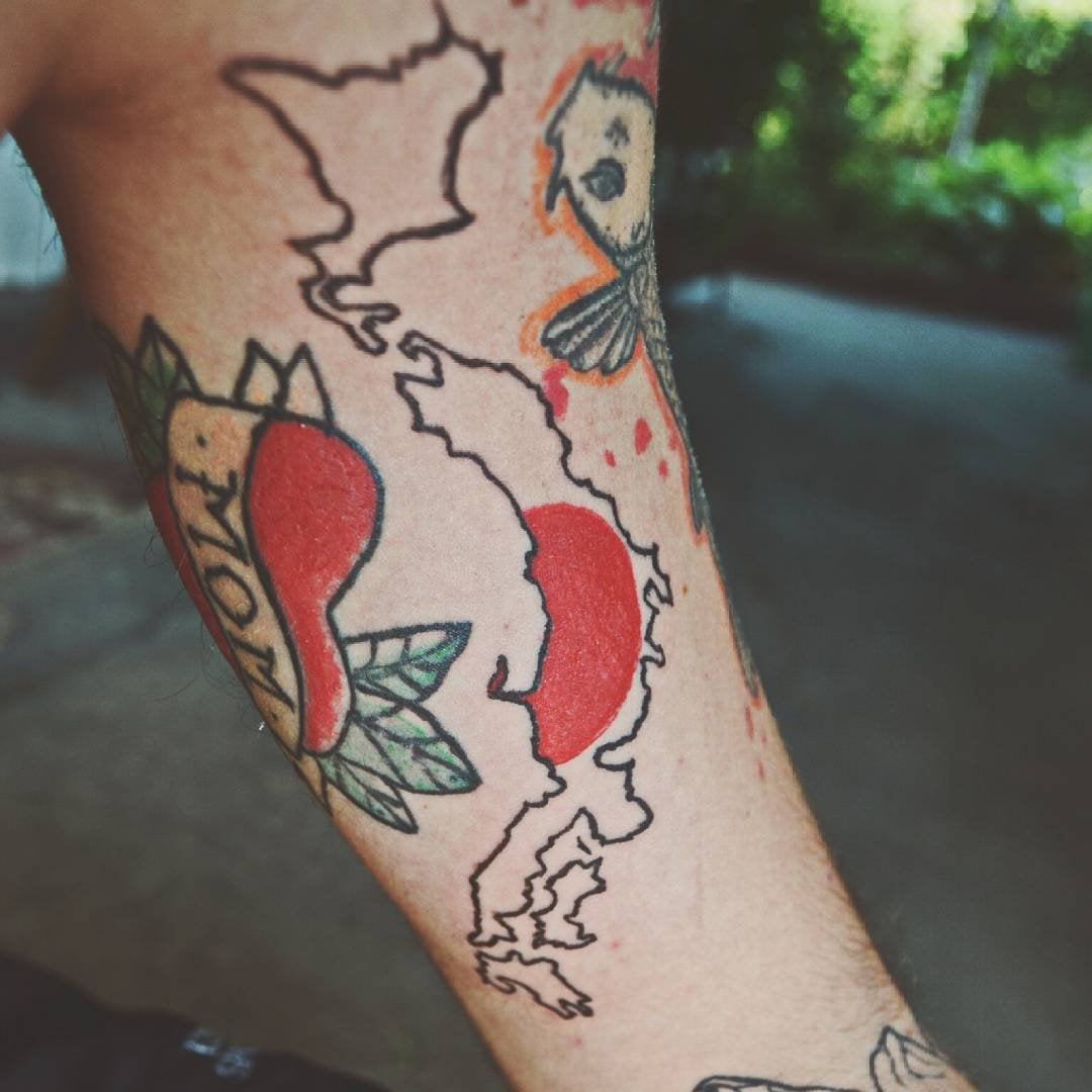 Heart mom, japan, coa carp traditional tattoo, фото - Тату мастер TradAnimeTattoo
