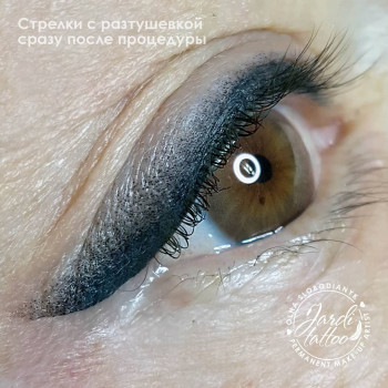 Стрелки с теневой растушевкой
                    Тату майстер Ольга Слободяник Київ