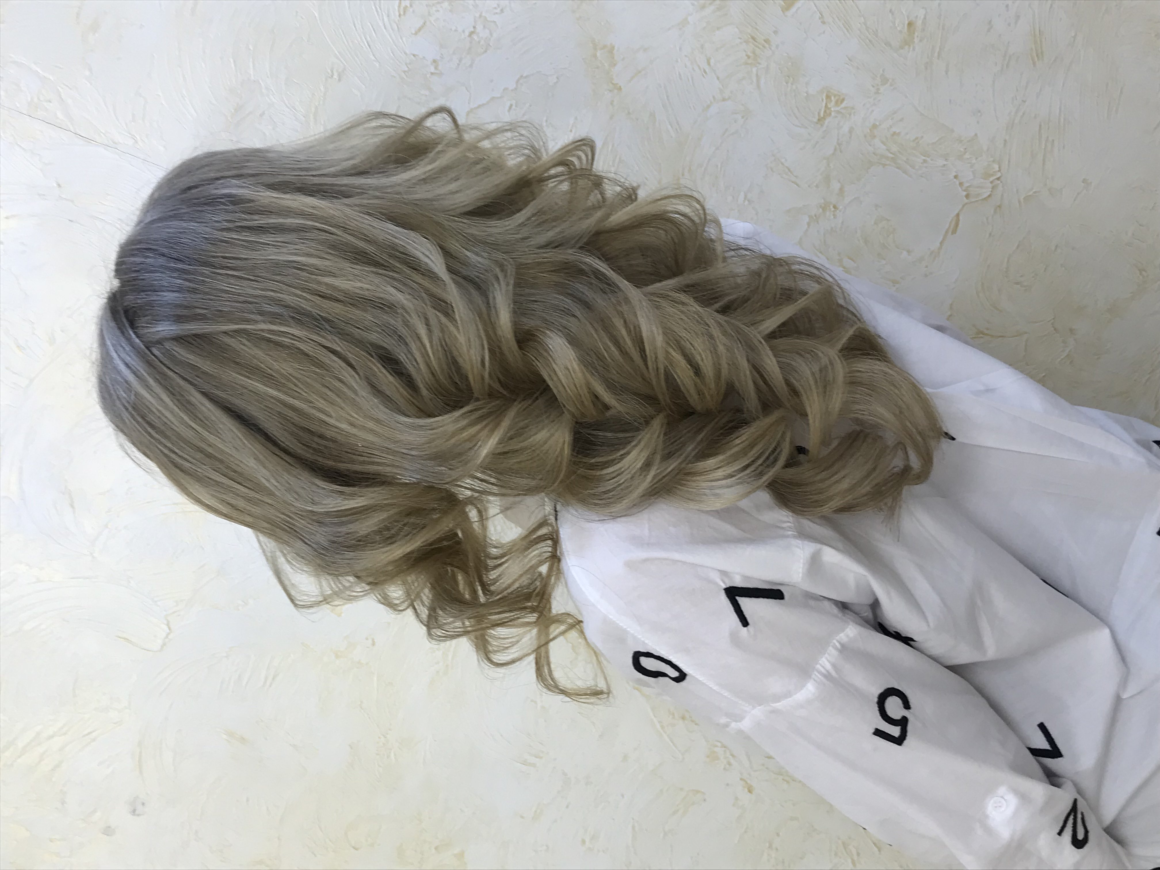 Стрижка на длинные волосы укладка волос блонд, фото - Парикмахер Лена Гуляева