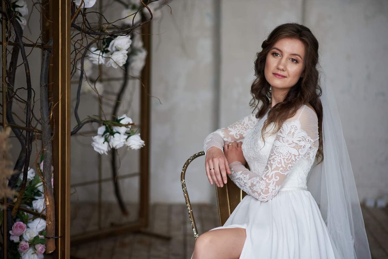 Фотосесія у студії весільна сукні, фото - Візажист Екатерина Бочарова