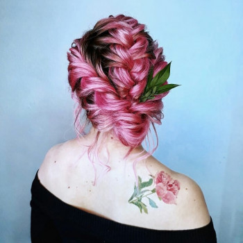 Плетіння волосся весільна зачіска, фото - Візажист Катерина Бочарова