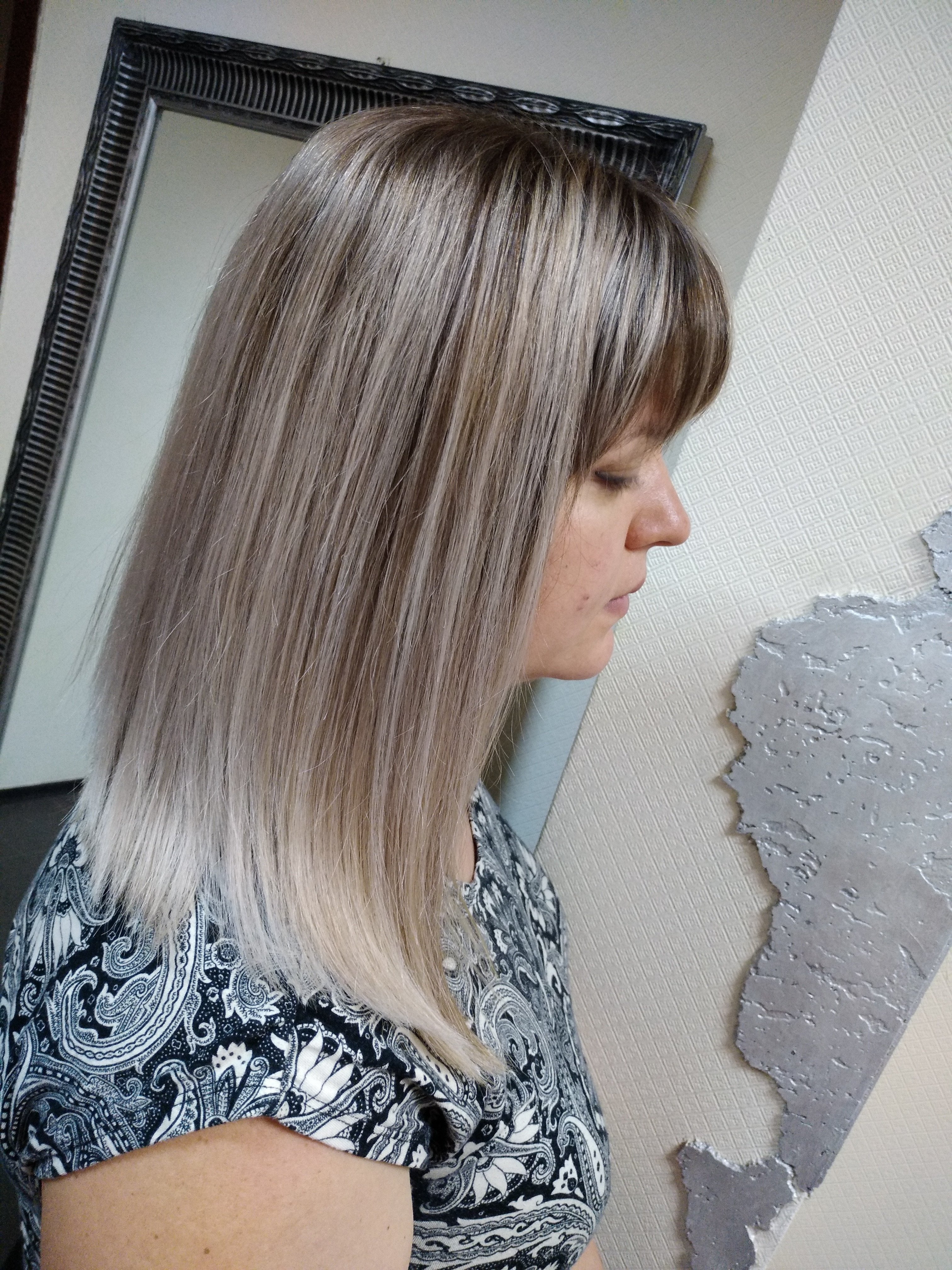 Осветление+ окрашивание корней и тонирование, фото - Парикмахер Ирина Моисеева