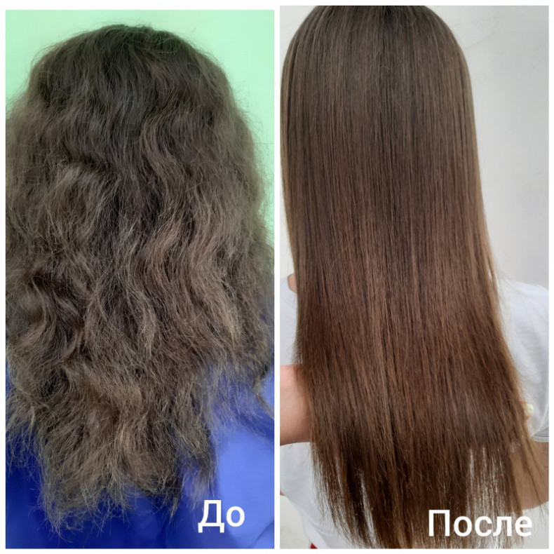 Кератиновое выпрямление , фото -  