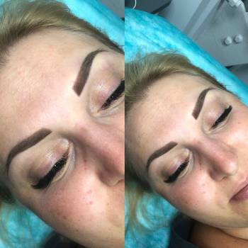 Пудровые брови