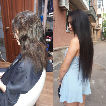 Тресове нарощування, голливудское наращивание волос
                    Перукар Юлия Кривий Ріг