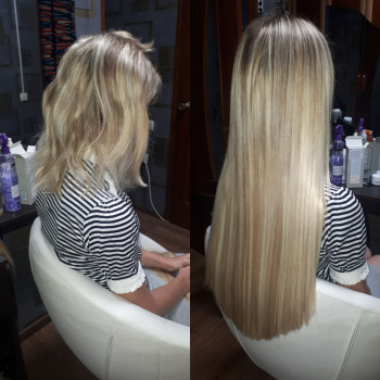 Тресове нарощування, голливудское наращивание волос
                    Перукар Юлия Кривий Ріг