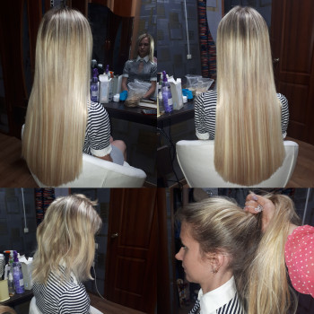 Тресове нарощування, голливудское наращивание волос
                    Перукар Юлия Кривий Ріг