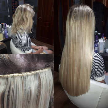 Тресове нарощування, голливудское наращивание волос
                    Перукар Юлия Кривий Ріг