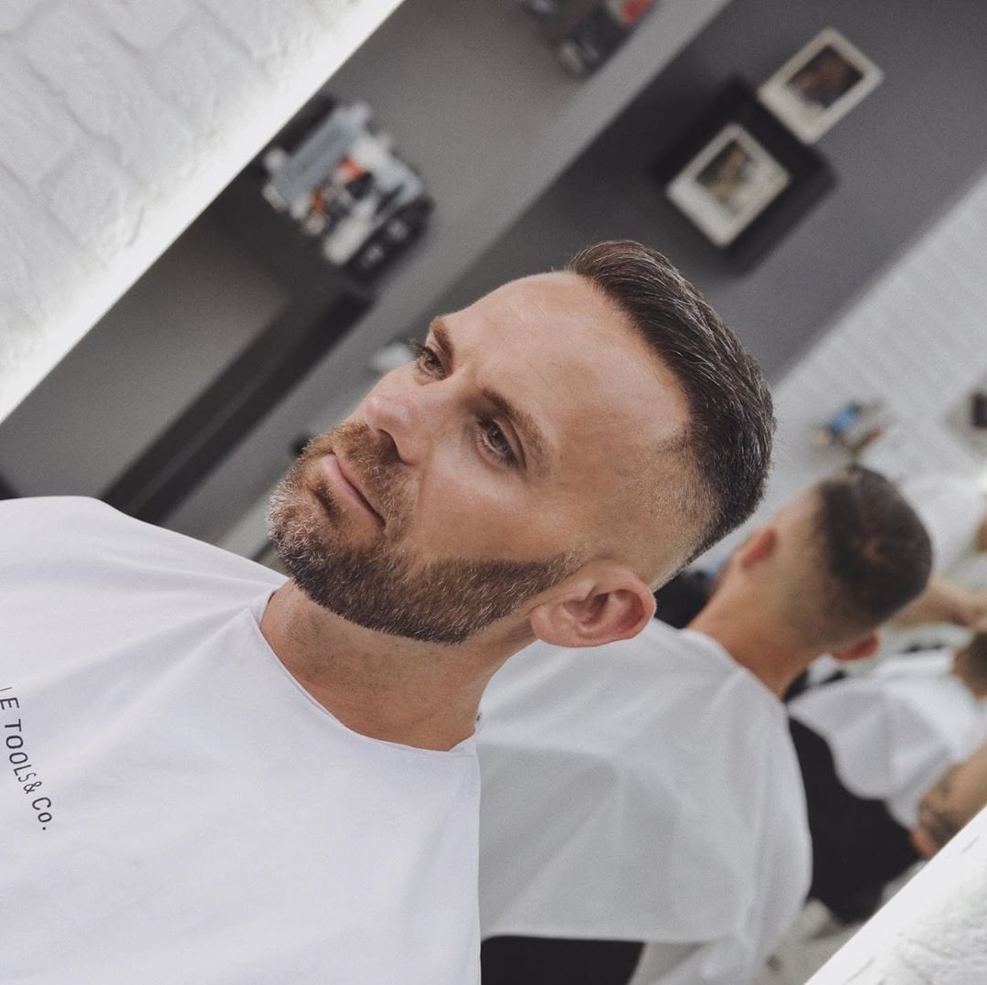 Мужская стрижка фейд модная, фото - Барбершоп Real Barbers