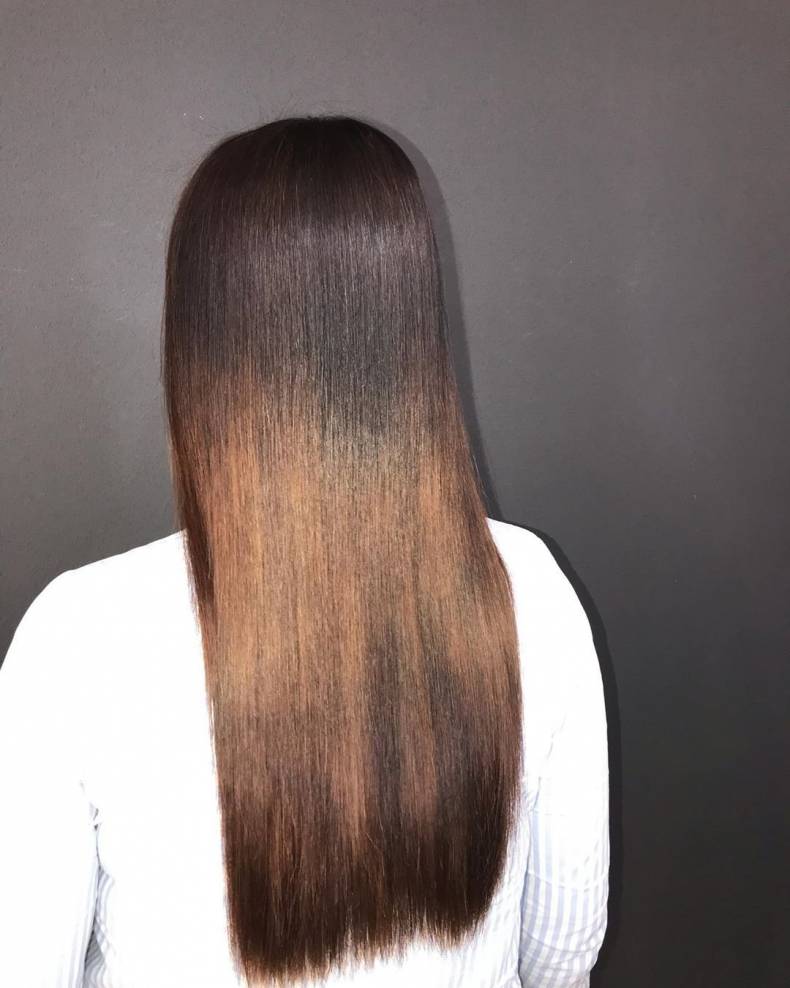 Стрижка на длинные волосы омбре растяжка цвета, фото -  S Hair