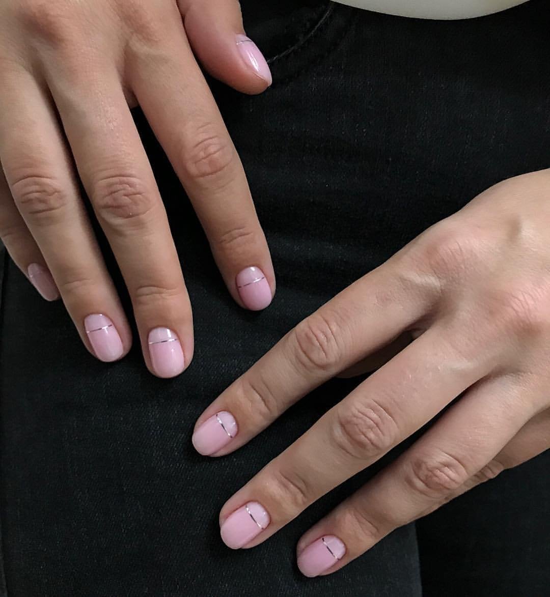 Нежный маникюр нюдовый розовый, фото - Студия красоты Beauty Time