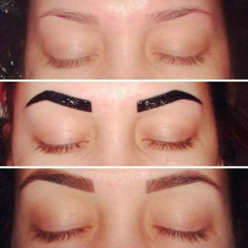 Фарбування брів та вій 
                    Візажист Olga Kaposi Чернівці