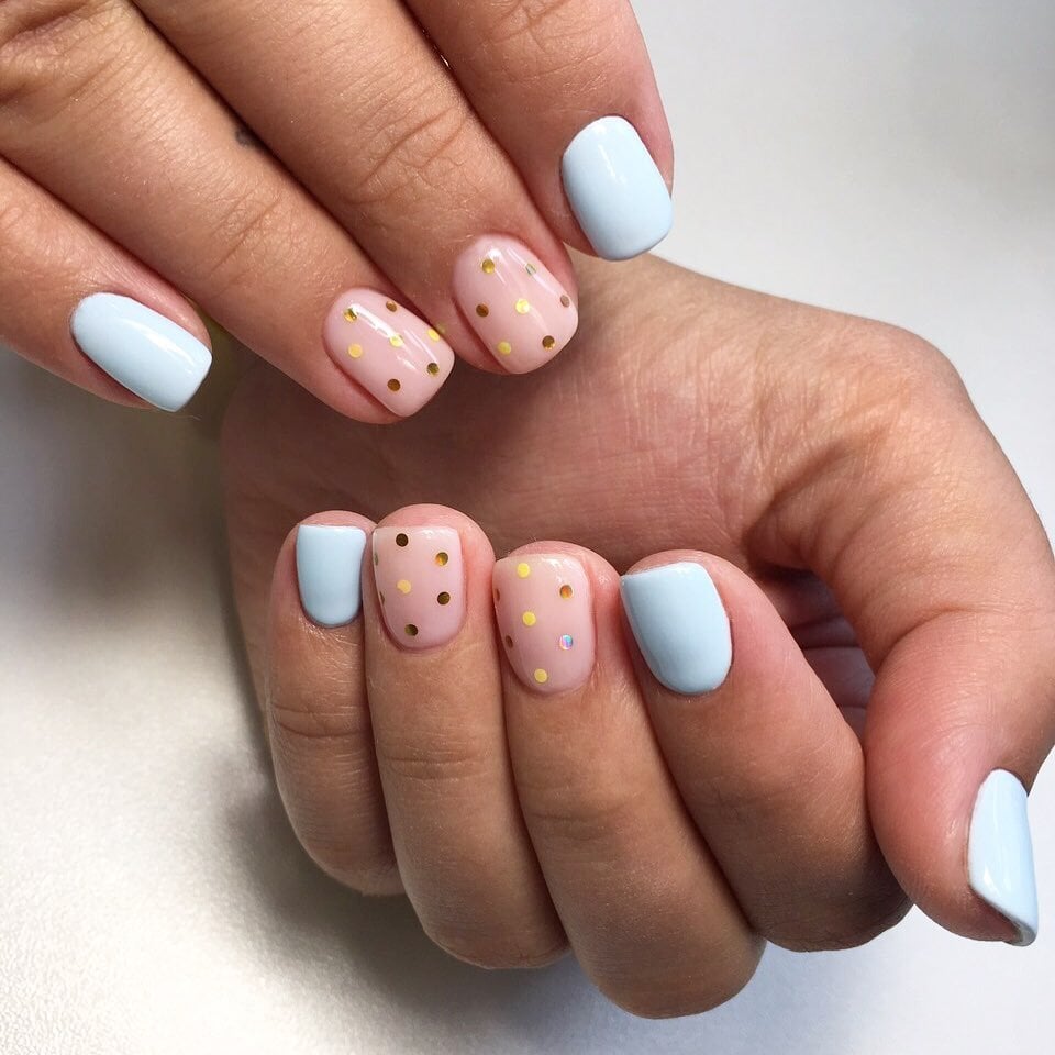 Маникюр на короткие ногти розовый в пастельных тонах, фото - Ногтевая студия Y.Nails