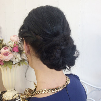 Весільна зачіска пучок низький, фото - Перукар-візажист Алена Терещенко