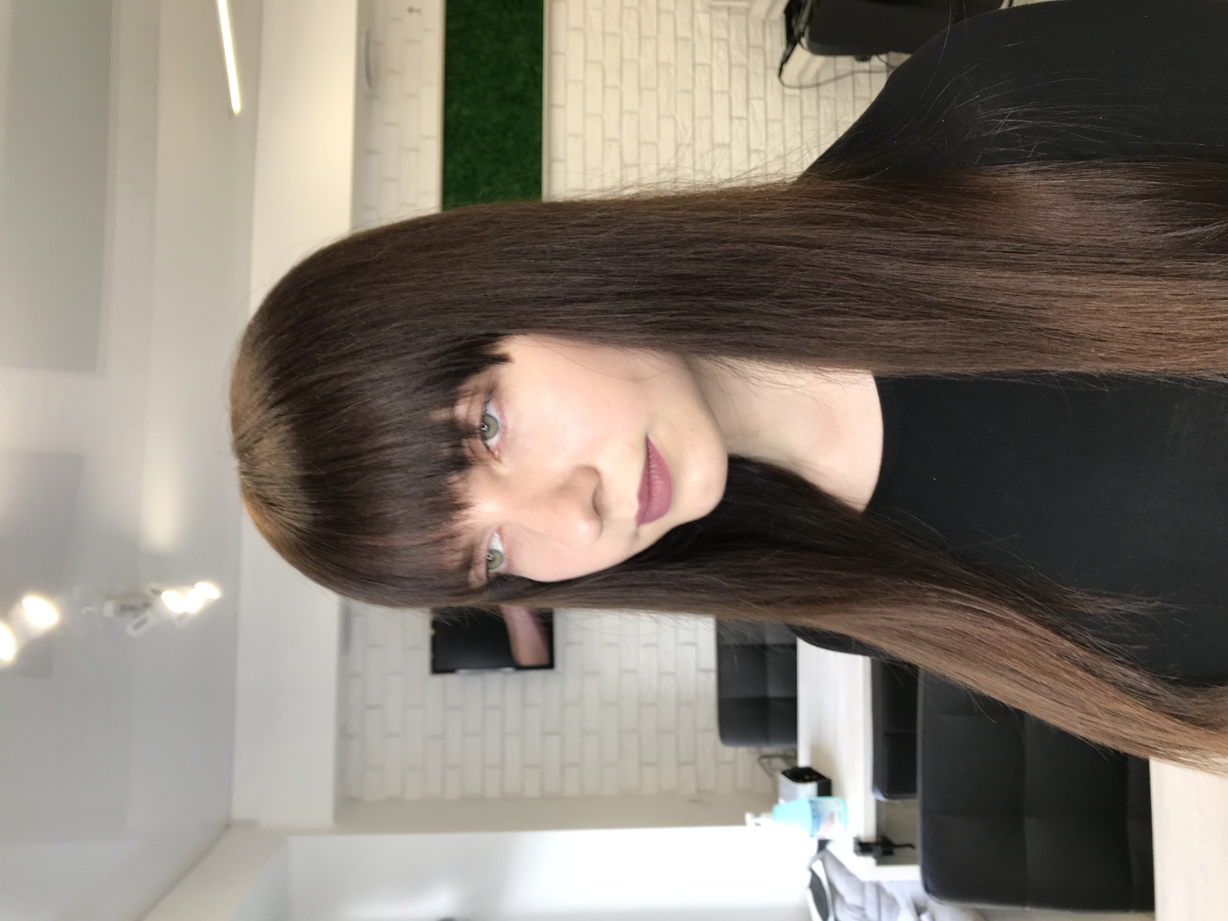 Стрижка на длинные волосы женская с челкой, фото - Студия красоты Oliferchuk Beauty Studio