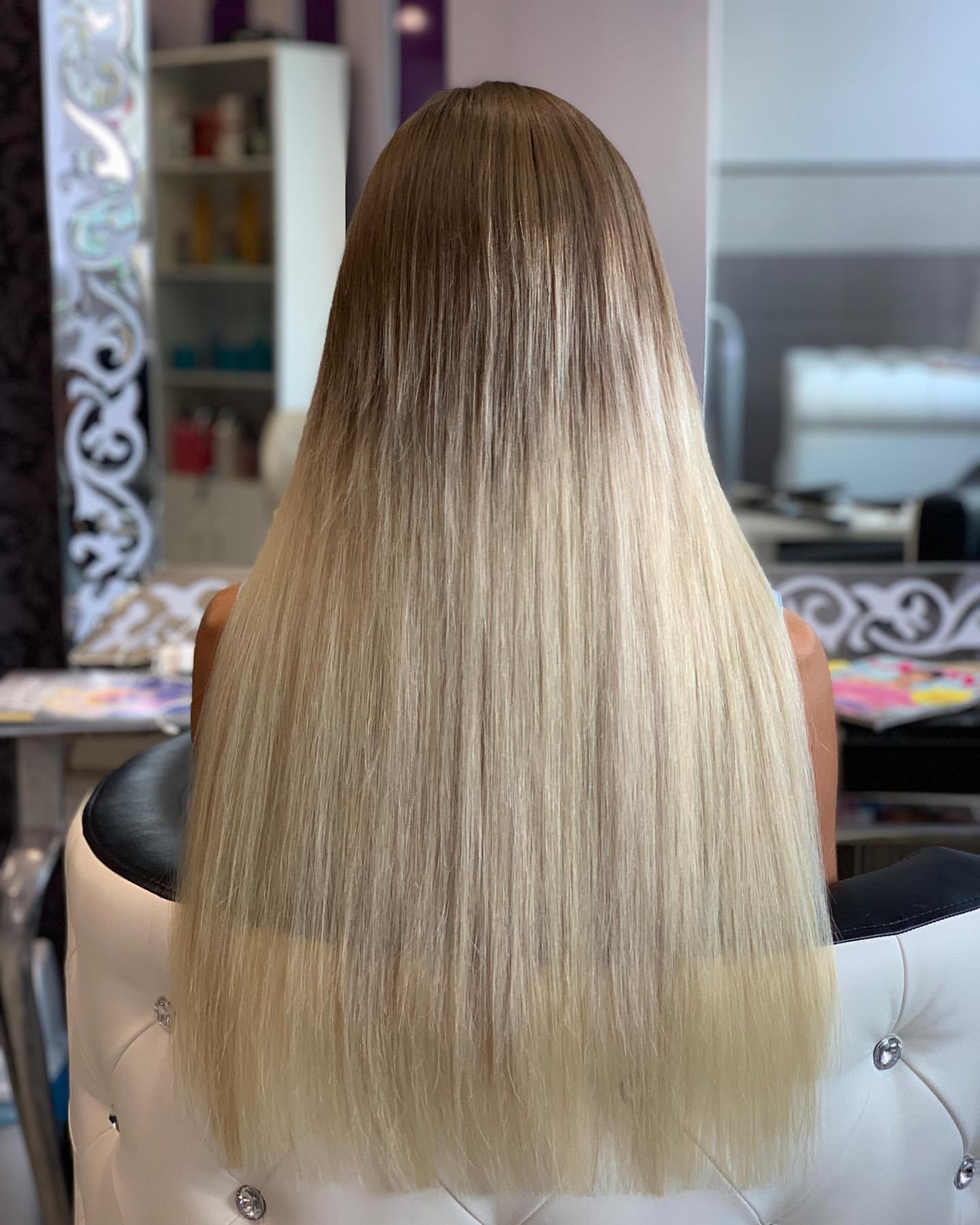 Стрижка на довге волосся укладка блонд, фото - Студія краси Hair Care