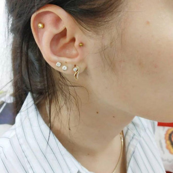 Прокол хрящей на ушах
                    Мастер по пирсингу Валентина Одесса