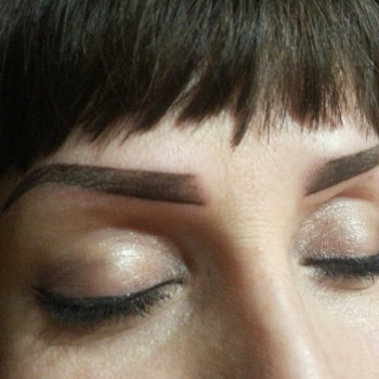 Пудрове напилення, фото - майстер перманентного макіяжу Лілія Будзановська