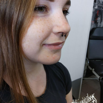 Тату пірсинг септум, фото - Тату салон HouseInk Tattoo Studio