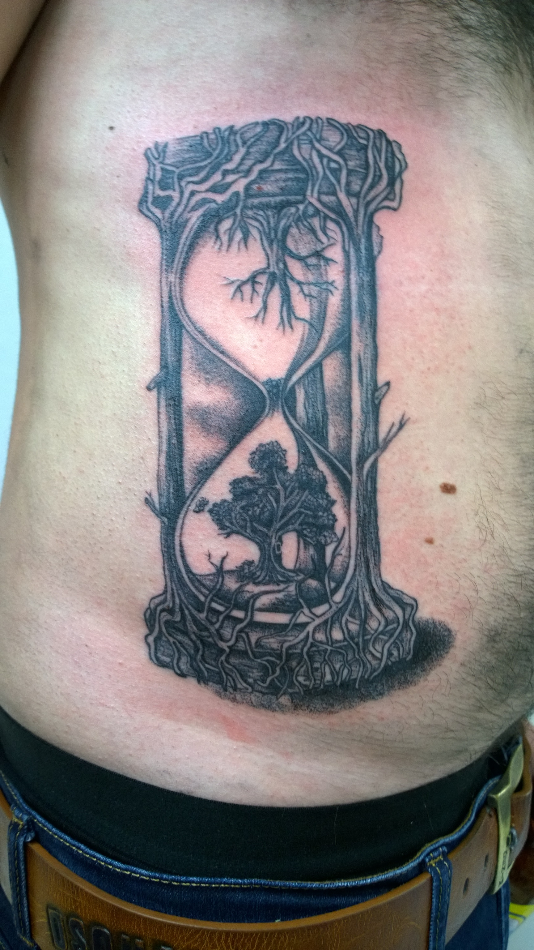 Песочные часы, фото - Студия татуажа Gold ink tattoo
