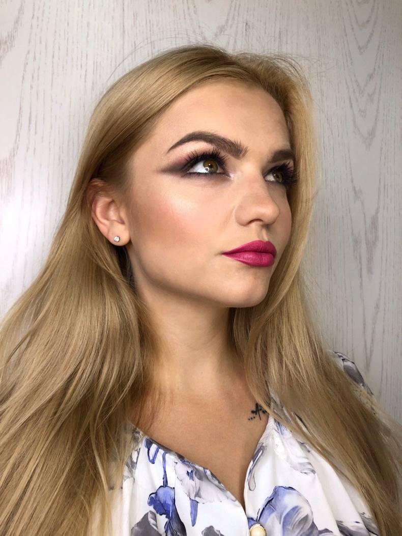 Макияж глаз яркий губ, фото - Визажист Марина Бабенко