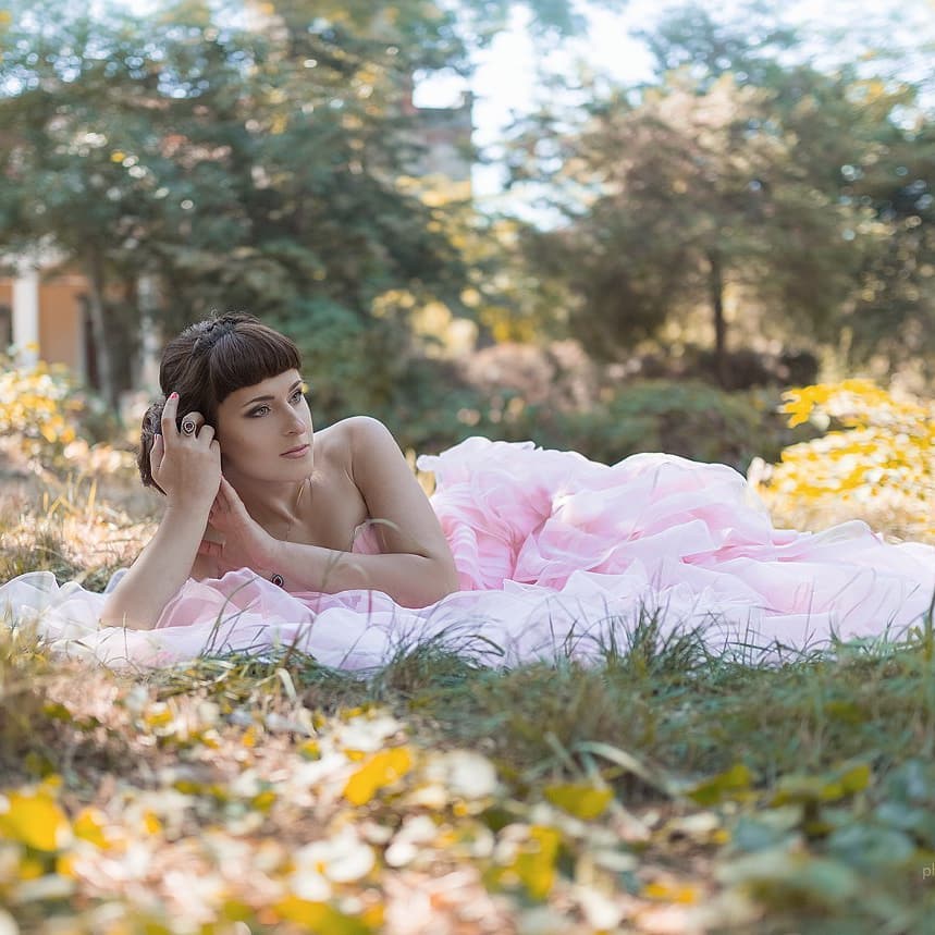 Фотосесія на природі ніжна у сукні, фото - Перукар Лена Гуляева