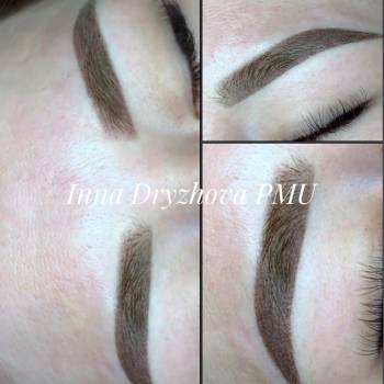 Пудровые брови