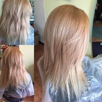 Глубокая реконструкция волос и окрашивание