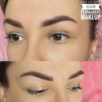 Пудровые брови 