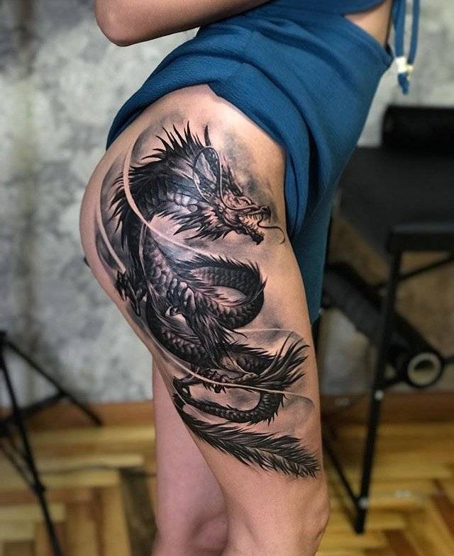 Для дівчат реалізм чорно-білі, фото - Тату салон Tattoo Black Cat