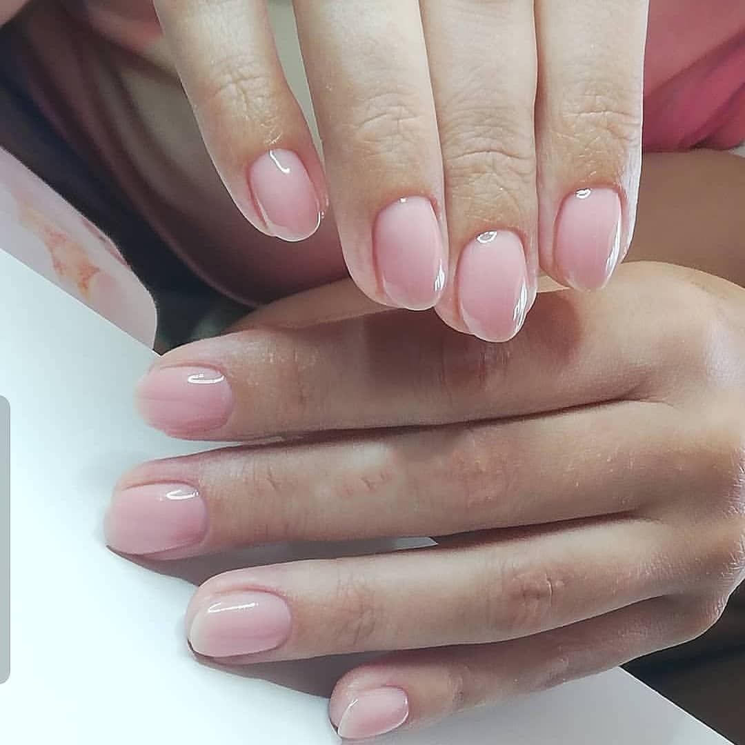 Маникюр на короткие ногти нежный нюдовый, фото - Студия красоты Marafet