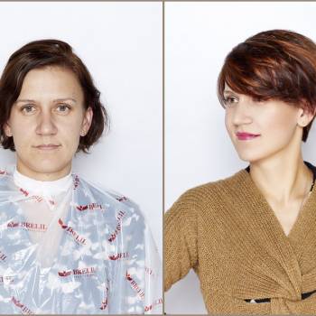 До и после. Модное окрашивание и стильная стрижка