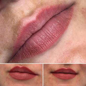 Татуаж губ ,до и после коррекции