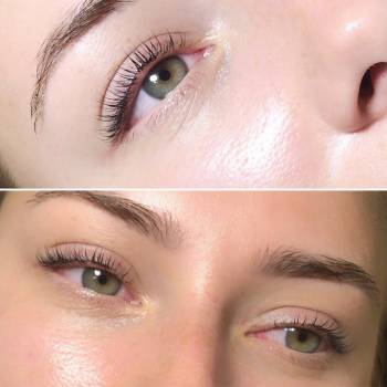 Натуральные реснички, ламинирование