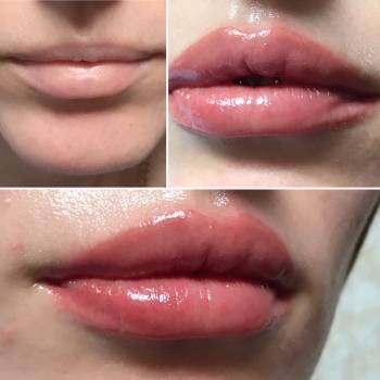 Татуаж губ,акварель