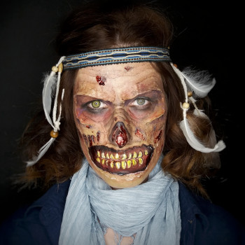 Макияж на Хэллоуин страшный фантазийный, фото - Визажист Виктория Мухина