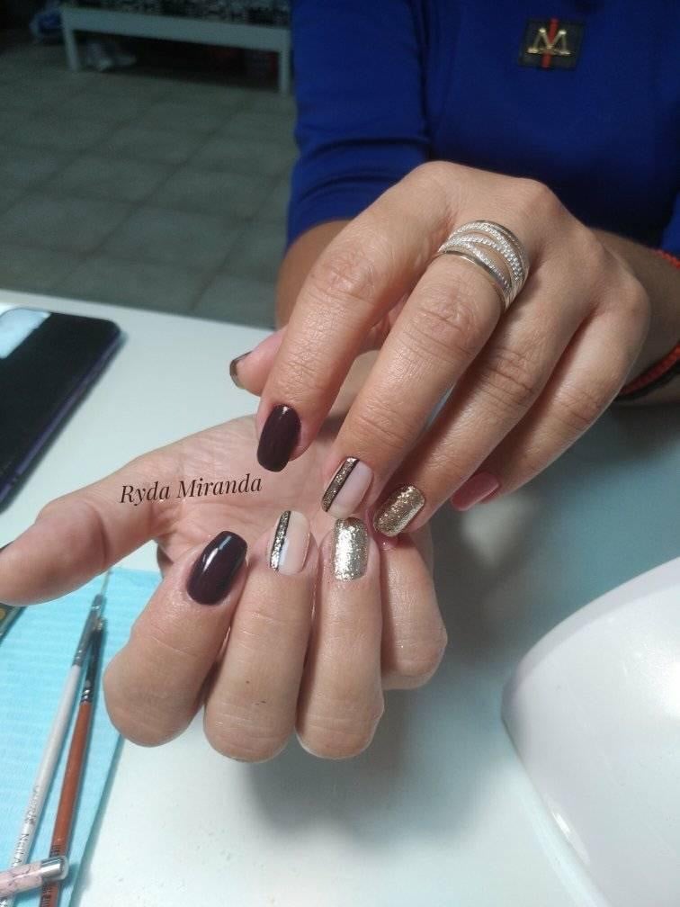 Черный маникюр с серебром серебристый, фото - Мастер маникюра Руда Миранда