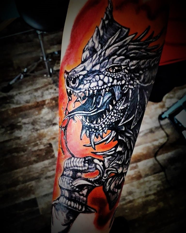 Для хлопців на руці передпліччі, фото -  Black & White Ink