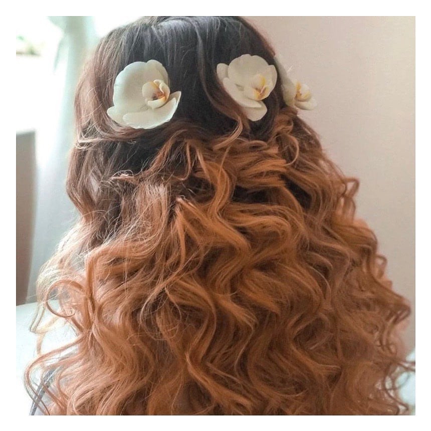 Укладка волос омбре карамельный цвет, фото - Студия красоты Silver Beauty Bar