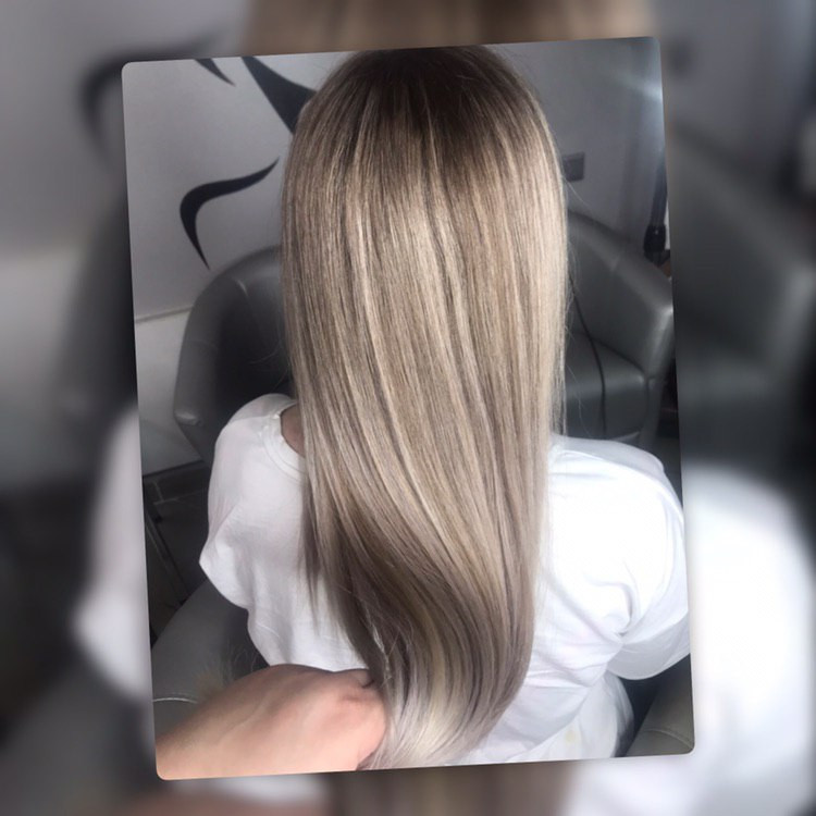 Складне фарбування рельєфне холодний блонд, фото - Салон краси Christina