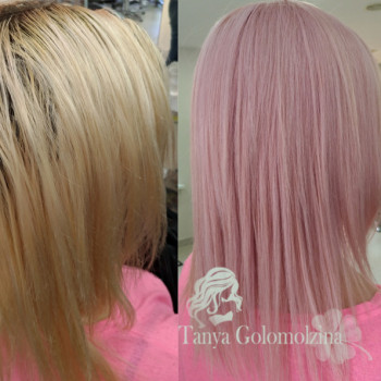 Блонд холодный жемчужный, фото - Парикмахер Таня Голомолзина