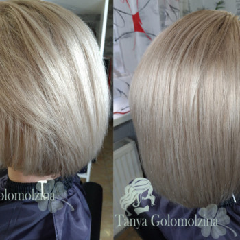 Блонд холодний платиновий, фото - Перукар Таня Голомолзина