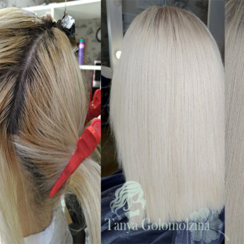 Блонд холодный платиновый, фото - Парикмахер Таня Голомолзина