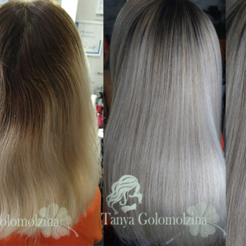 Блонд холодный платиновый, фото - Парикмахер Таня Голомолзина