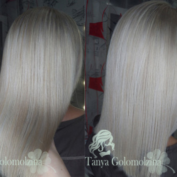 Блонд холодный платиновый, фото - Парикмахер Таня Голомолзина
