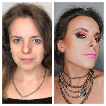 Необычный макияж глаз неоновый, фото - Лэшмейкер Мария Спивак