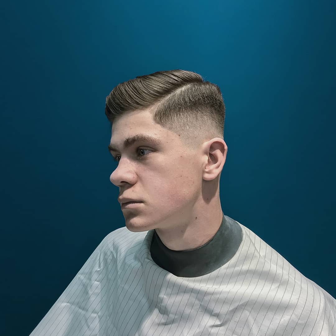 Мужская стрижка фейд андеркат, фото - Барбершоп Uppercut Barbershop