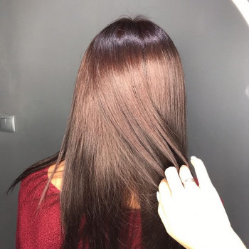 Каштановый цвет волос шатен брюнет, фото - Парикмахер Анастасия Лупаштян